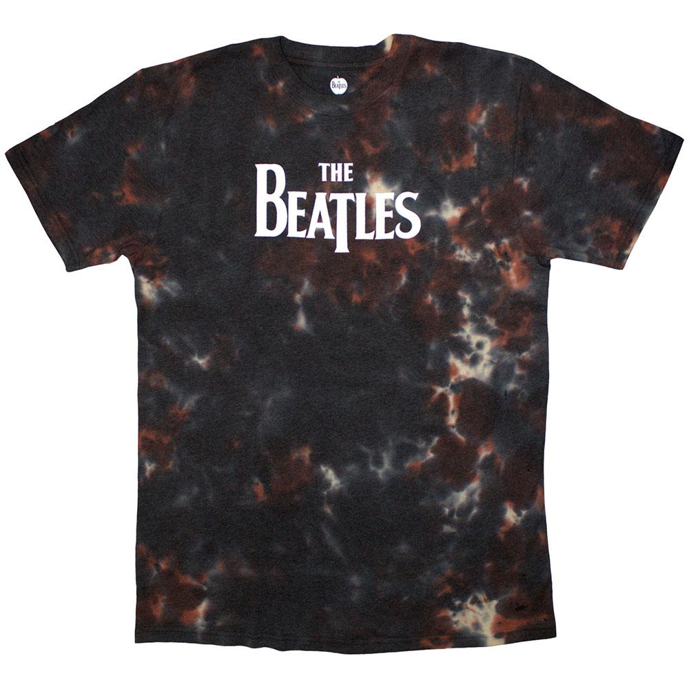 The Beatles - Drop T Logo Heren T-shirt - Bruin